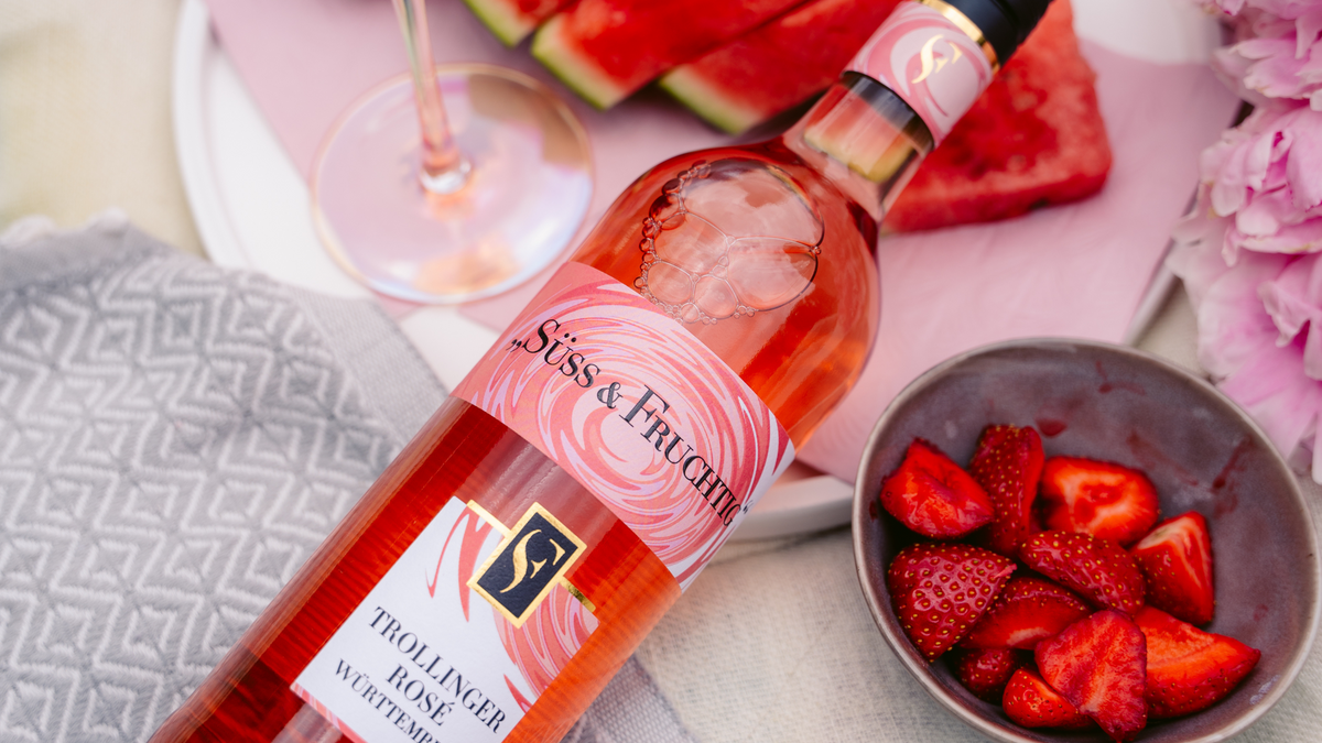 Fußballabend mit Wein wie Süss & Fruchtig Trollinger Rosé