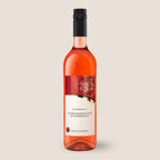 Flasche Aus’m Ländle Schwarzriesling Weißherbst der WZG in roséfarbener Aufmachung vor neutralem Hintergrund.