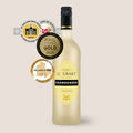 Flasche Edition Gourmet Weißwein Chardonnay der WZG mit mehreren Auszeichnungen und Medaillen.