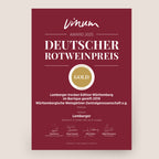 Urkunde des Deutschen Rotweinpreises für einen ausgezeichneten Edition Württemberg Rotwein der WZG.