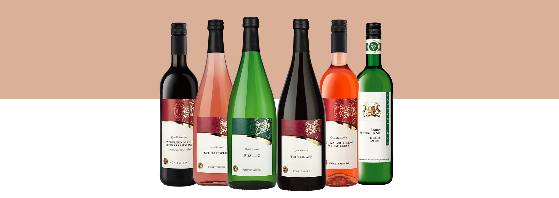 Übersicht der Aus’m Ländle Weine aus dem Sortiment der WZG.