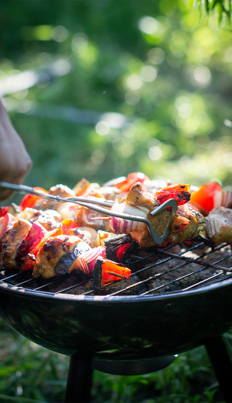 Grill Hähnchen-Gemüsespießen WZG Weinanlass zum Grillen