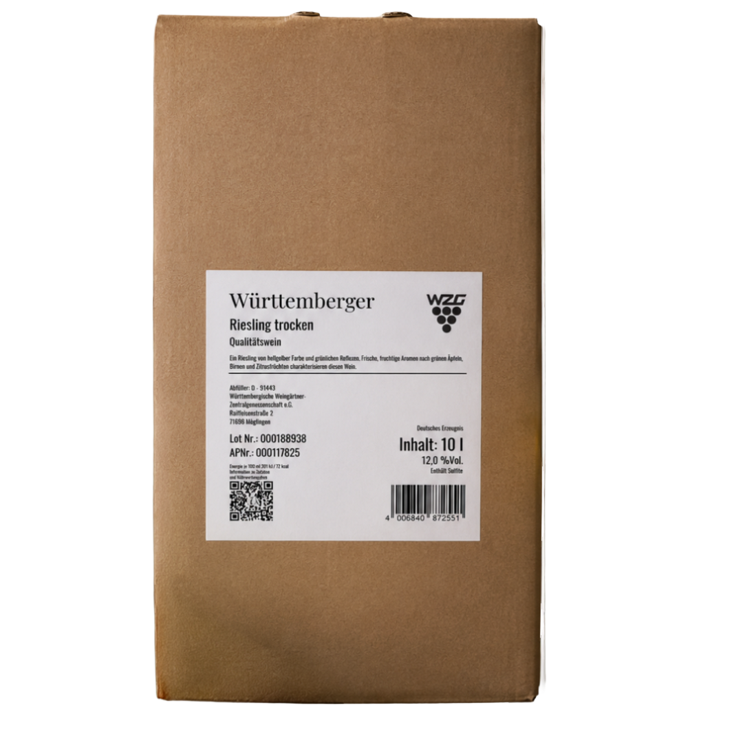 Riesling trocken 10 Liter Bag in Box