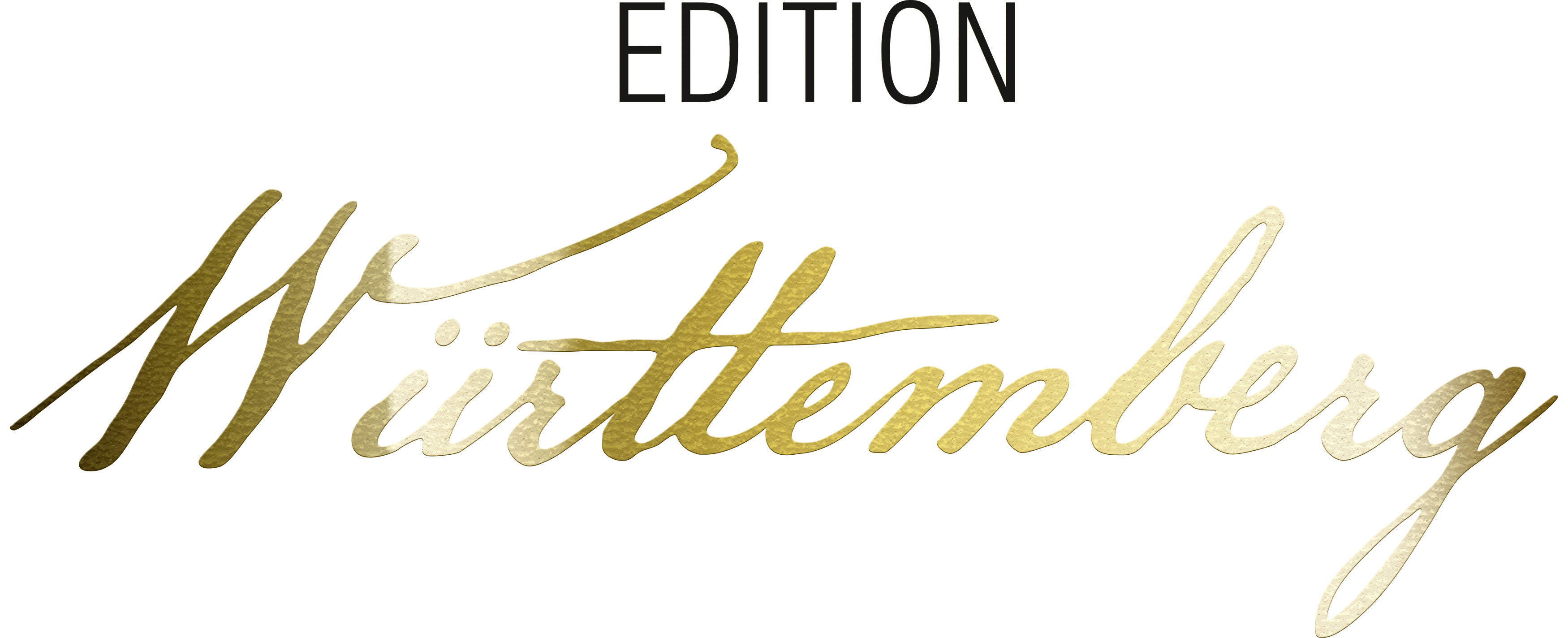 schwarz-goldenes Edition Württemberg Logo WZG Weinserie Edition Württemberg Logo