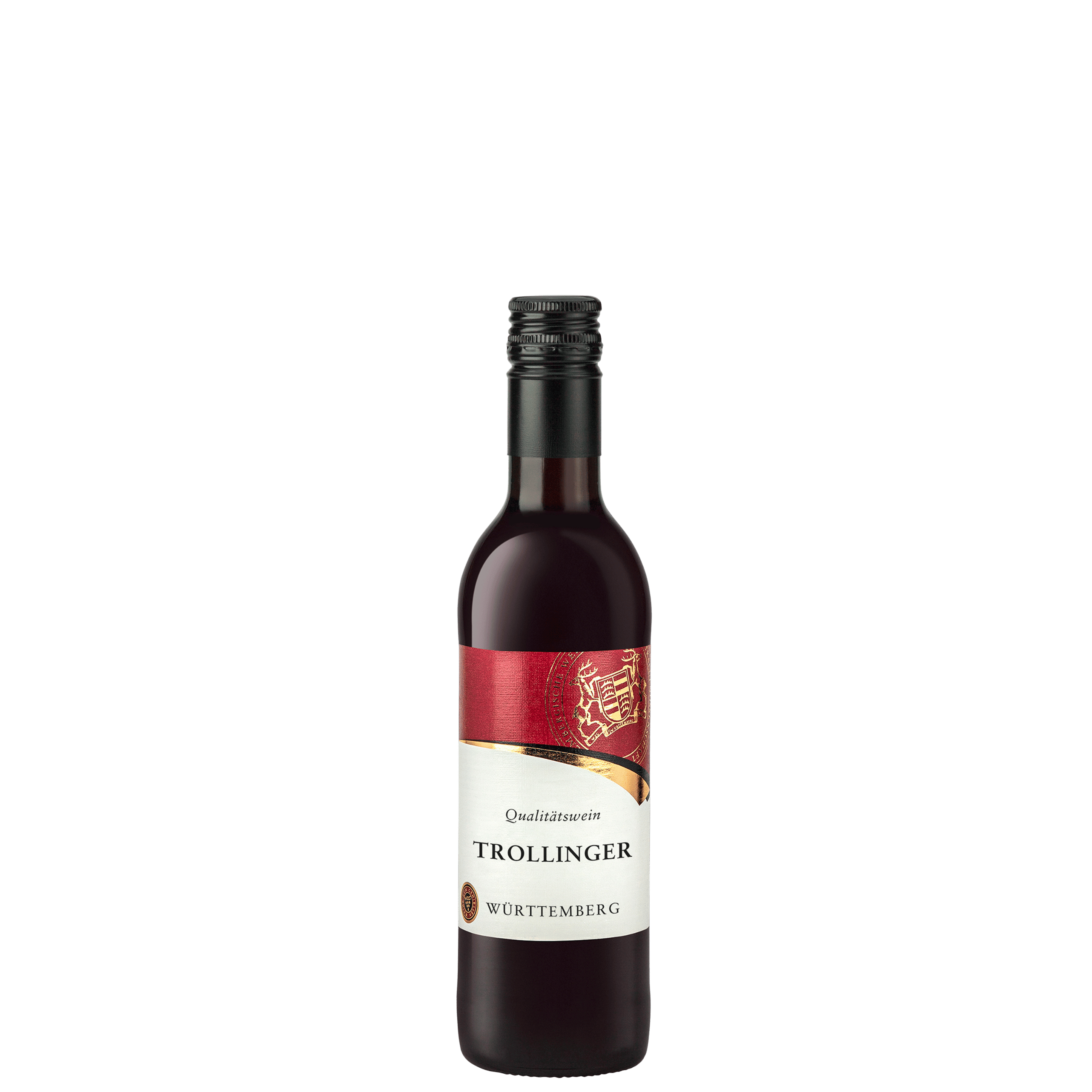 Rotwein Kleinflasche der Sorte Trollinger aus dem WZG Weinshop