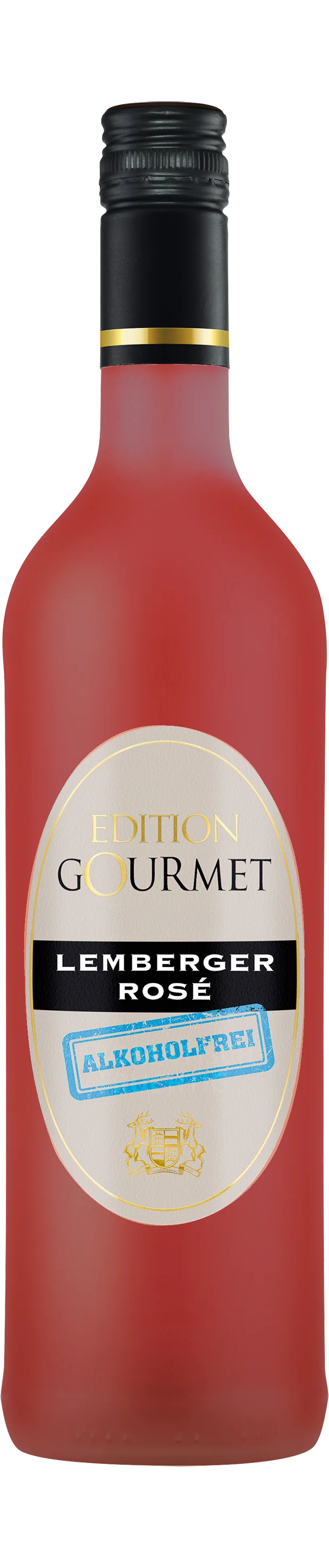 Flasche alkoholfreier Roséwein der Sorte Lemberger aus dem WZG Weinshop