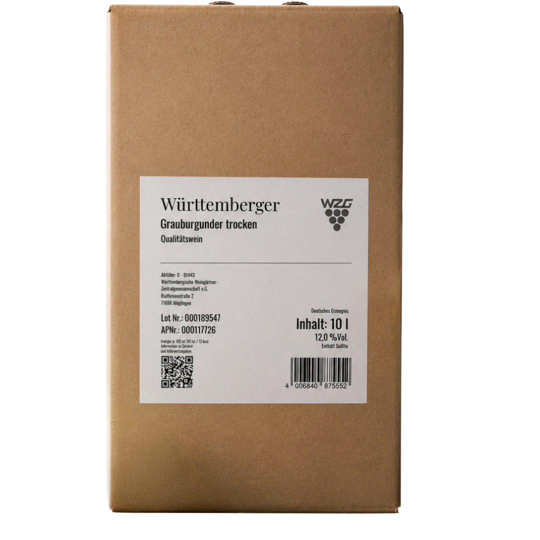 Grauburgunder trocken 10 Liter Bag in Box