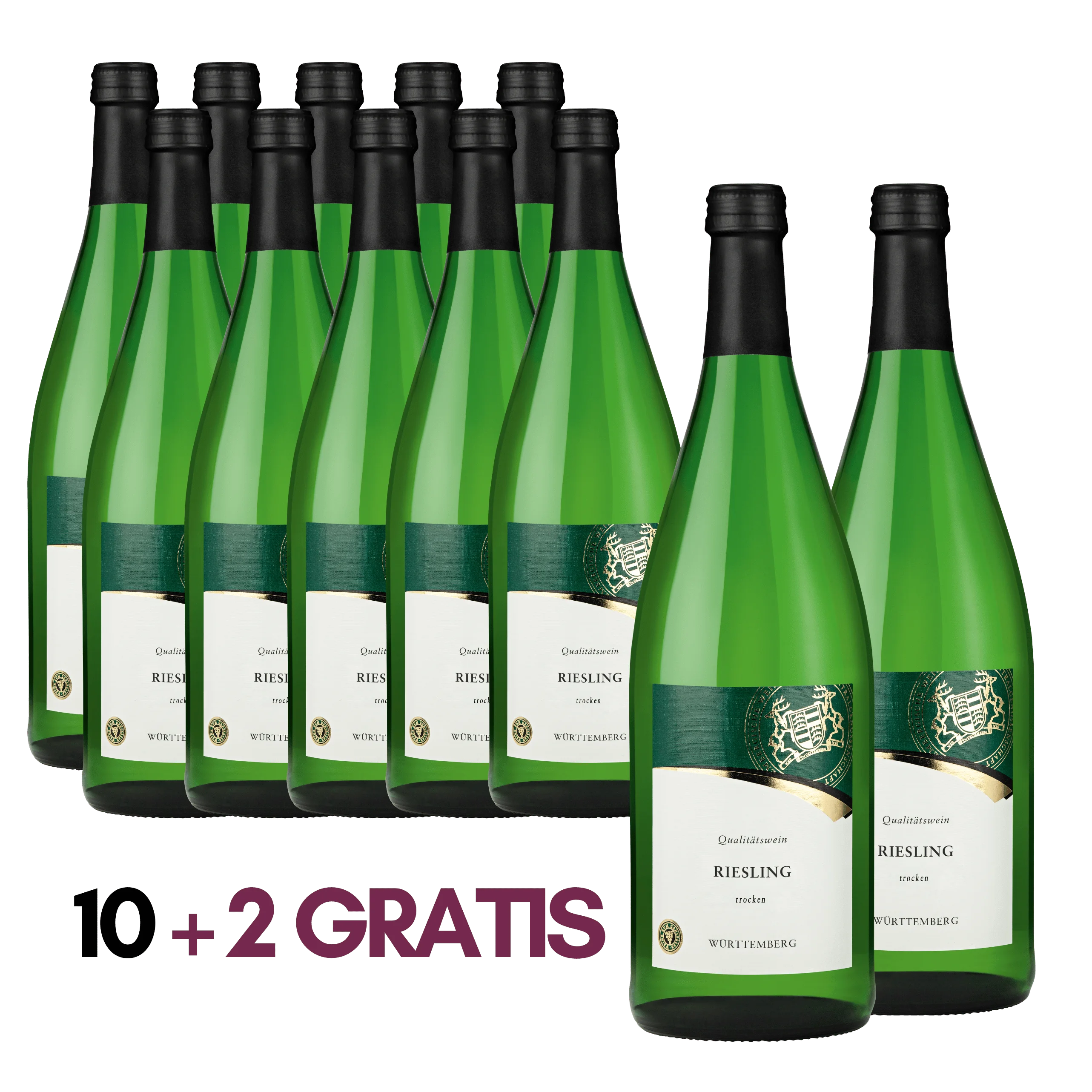 10+2 Württemberger Riesling trocken 1,0l