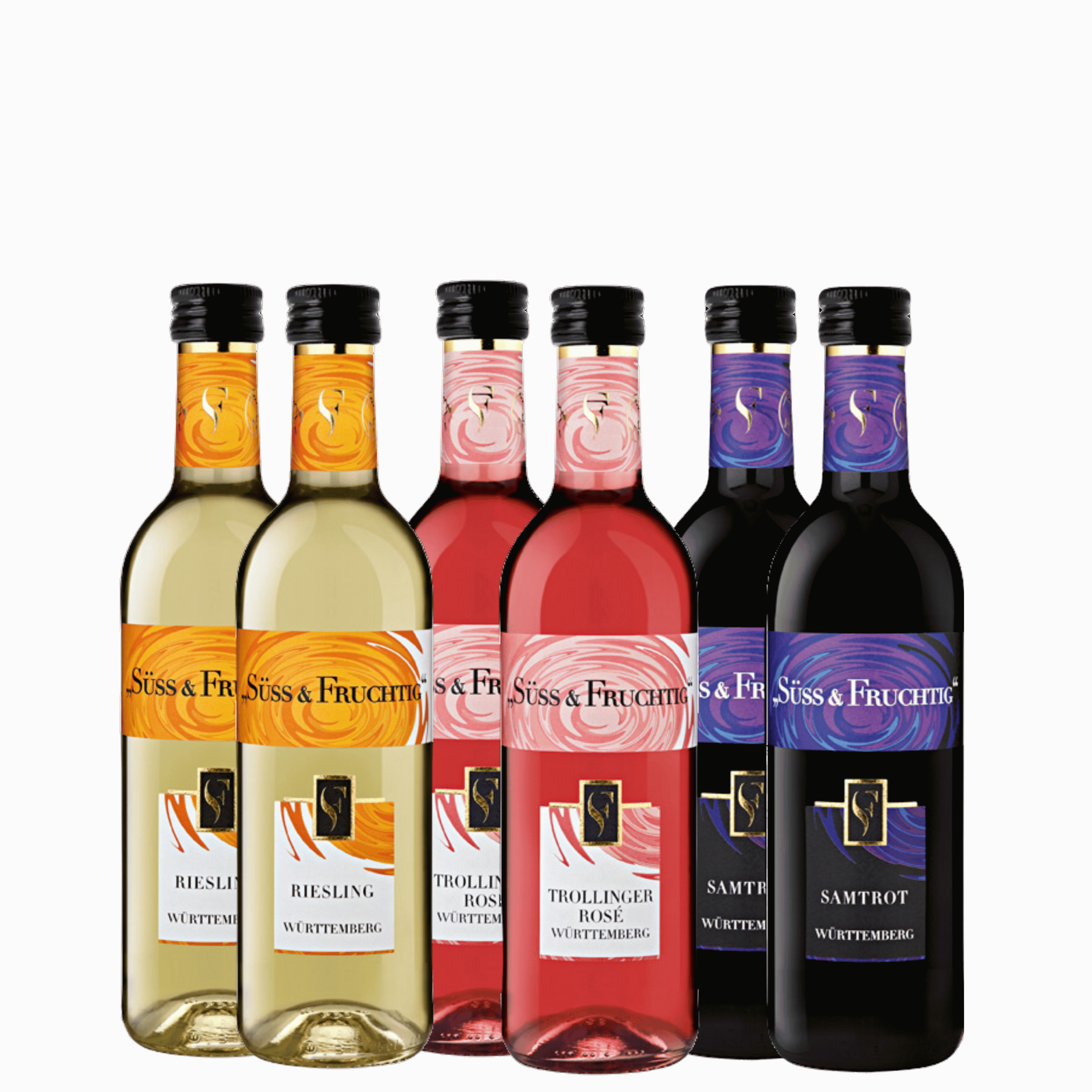 Weinpaket mit 6 Kleinflaschen weiß rosé und rot aus dem WZG Weinshop
