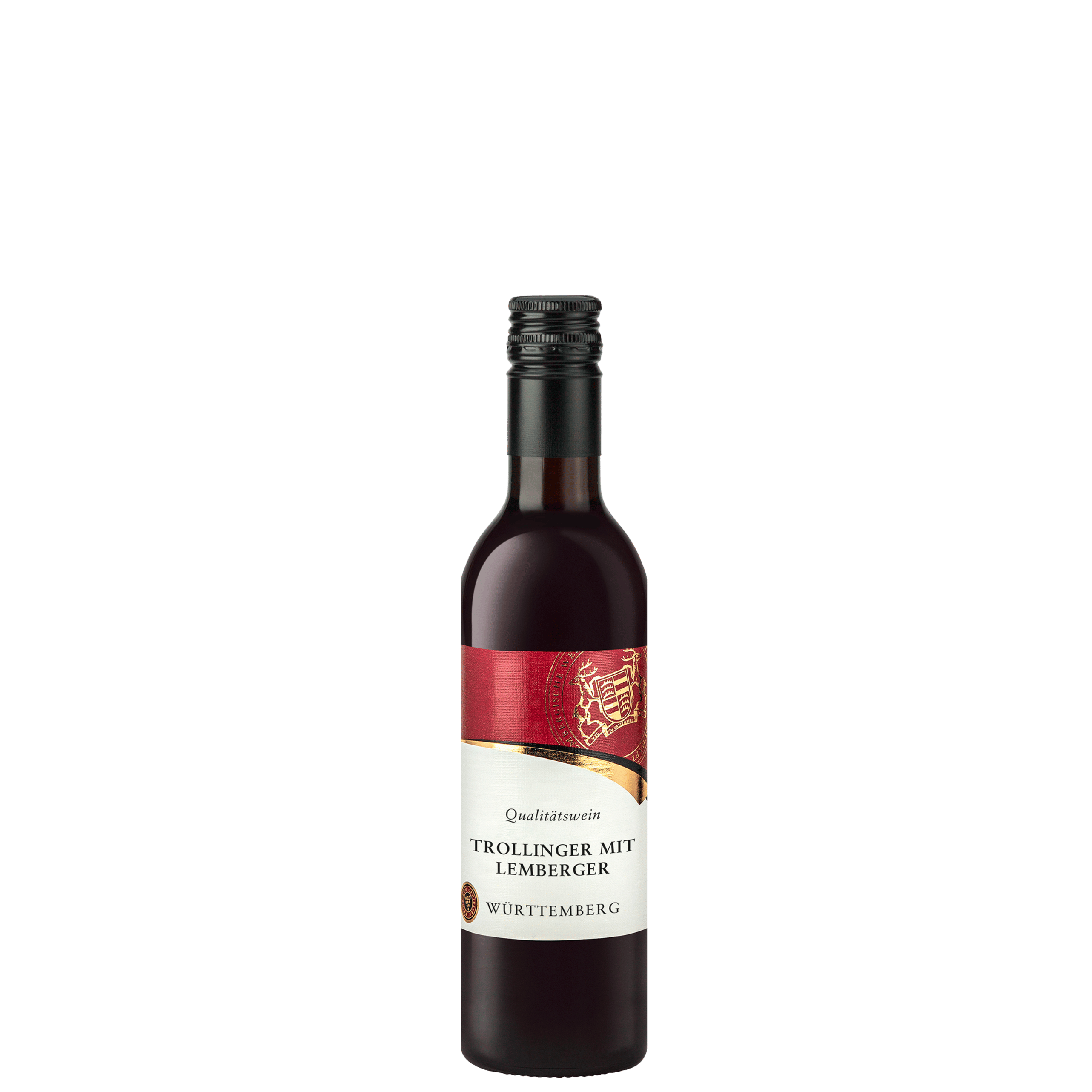 Rotwein Kleinflasche der Sorte Trollinger mit Lemberger aus dem WZG Weinshop WZG Rotwein Württemberger Trollinger mit Lemberger Kleinflasche