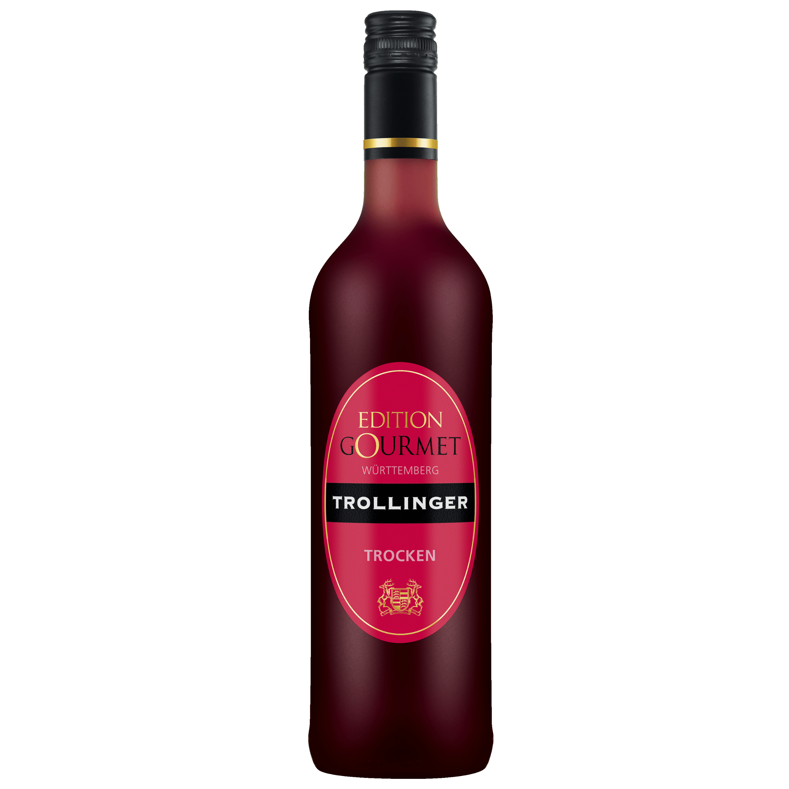 Rotweinflasche der Sorte Trollinger trocken aus dem WZG Weinshop