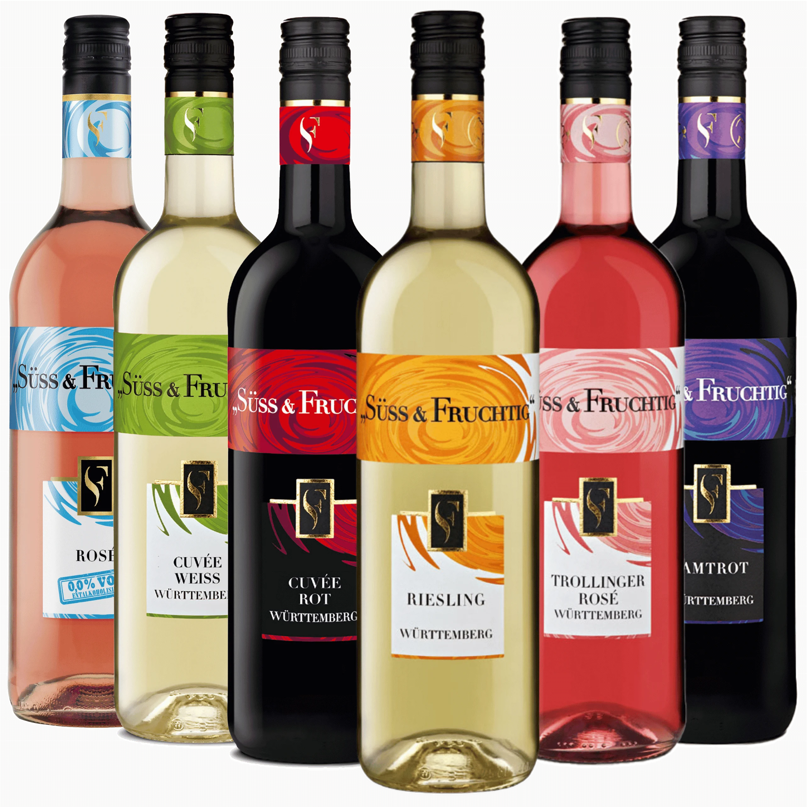 Weinpaket der Serie Süss und Fruchtig aus dem WZG Weinshop WZG Probierpaket Süss und Fruchtig